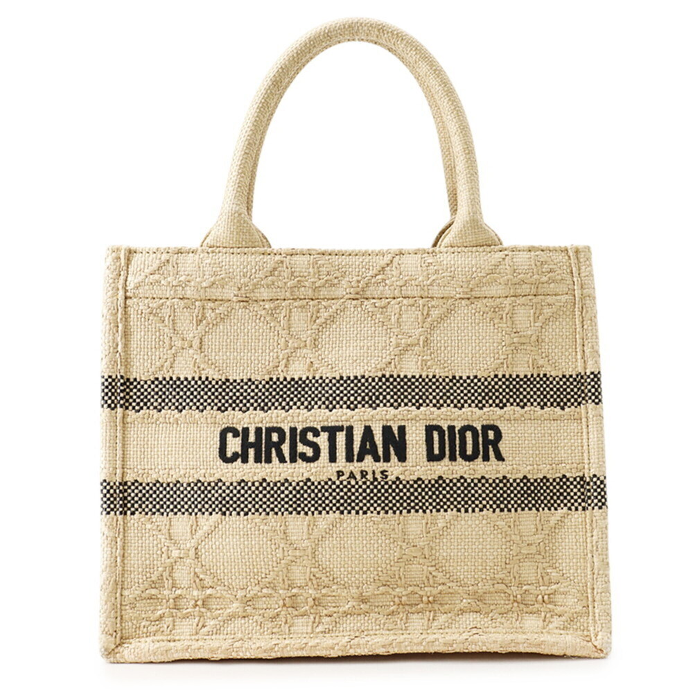 Christian Dior Cannage Book Tote Small Raffia Bag M1265ZSQD Handbag for Women
